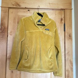 Patagonia Fleece Pullover Sweater Snap-T Gold